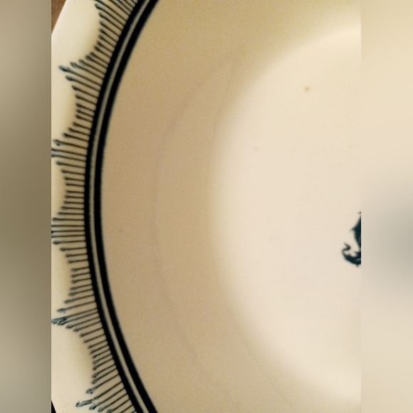 Vtg Royal China Co Blue Thistle Large Serving , Pasta Bowl - Picture 3 of 6